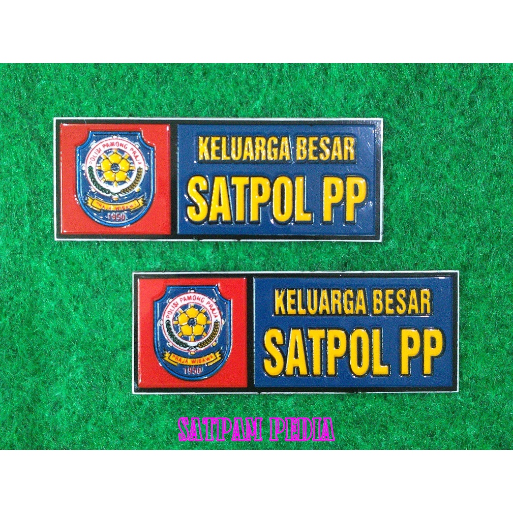 Stiker Plat Embos Satpol PP - Stiker Embos Satpol PP