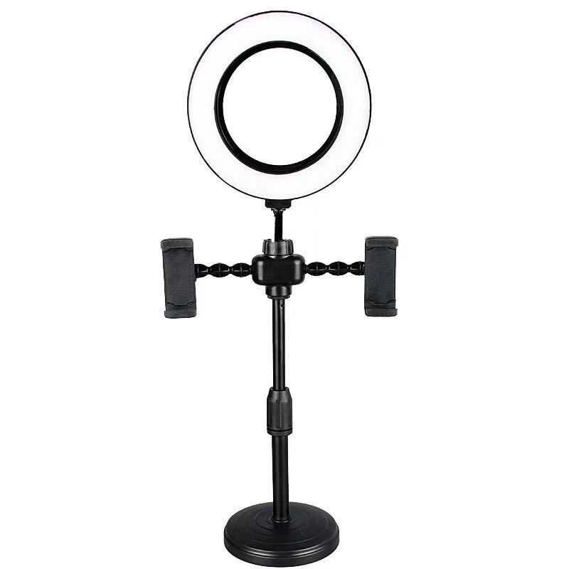 LAMPU LED Selfie Ring Light Live Stream Tiktok 6 Inch 2 Holder