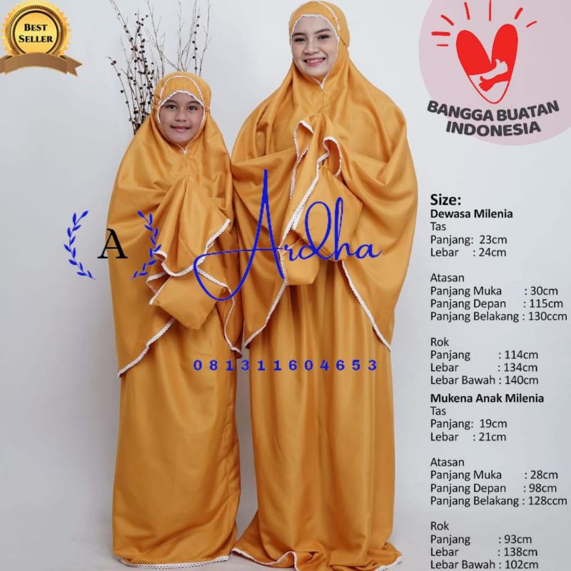 MUKENA CAUPLE  POLOS WARNA  KATUN ALESYA