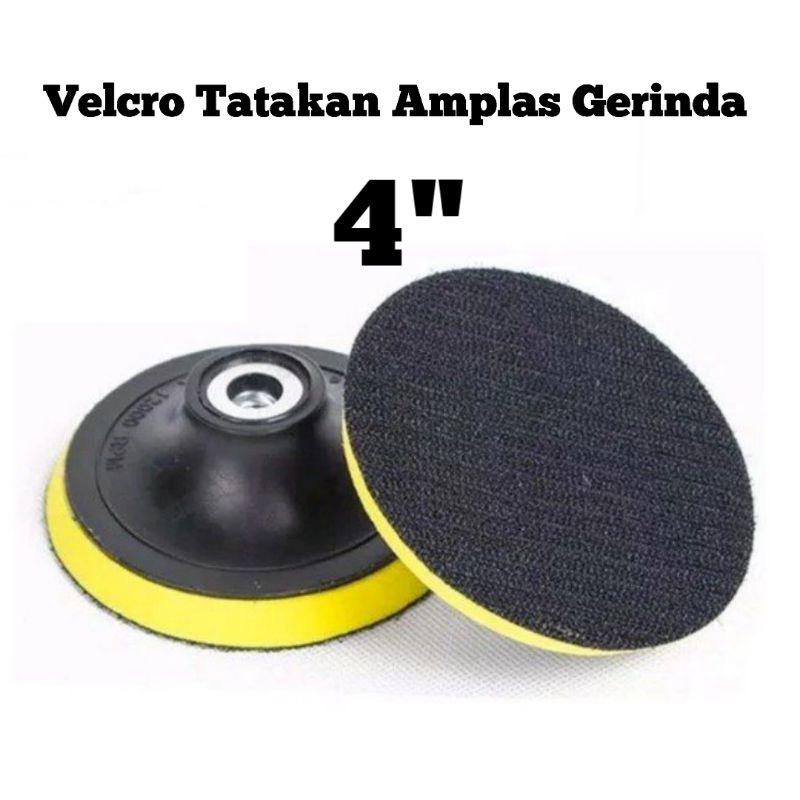 Velcro Tatakan Amplas Gerinda Tangan 4&quot; Amplas Kretek