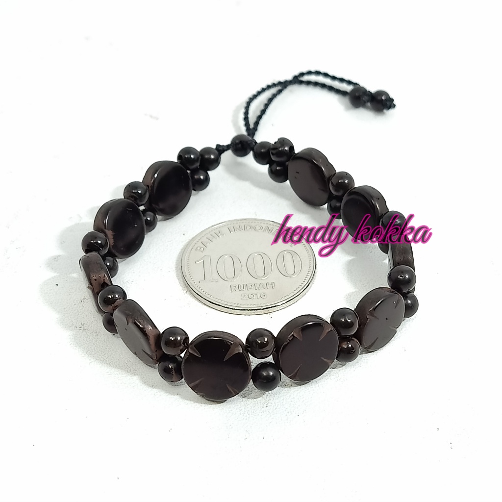 Gelang kokka kaukah BUNGA FULL HITAM kauka kokka kaoka