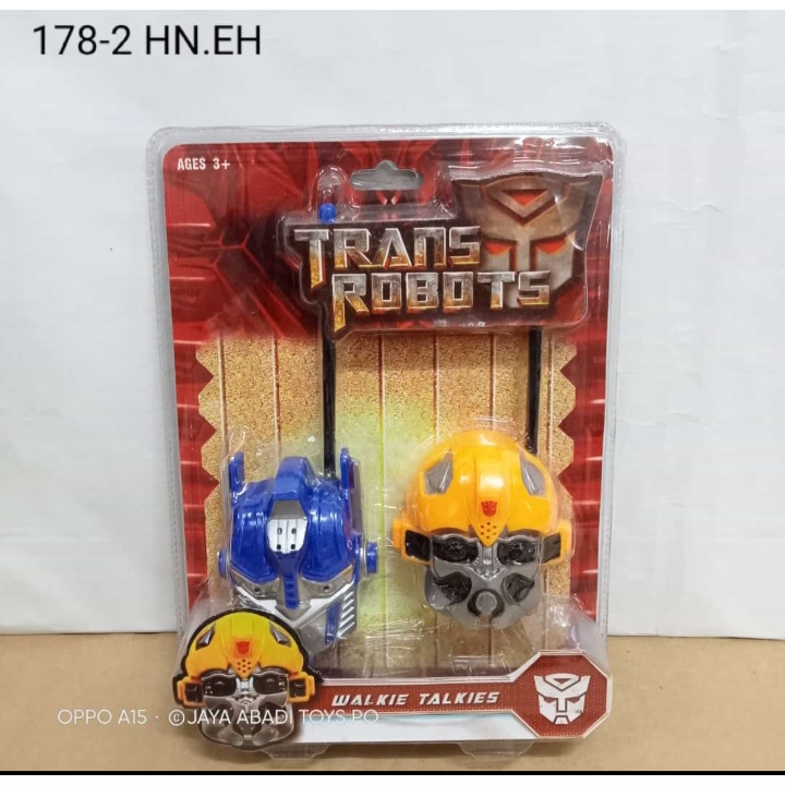 178-2 Mainan HT Walkie Talkie Karakter Transformer Optimus dan Bumble Bee 178 - 2
