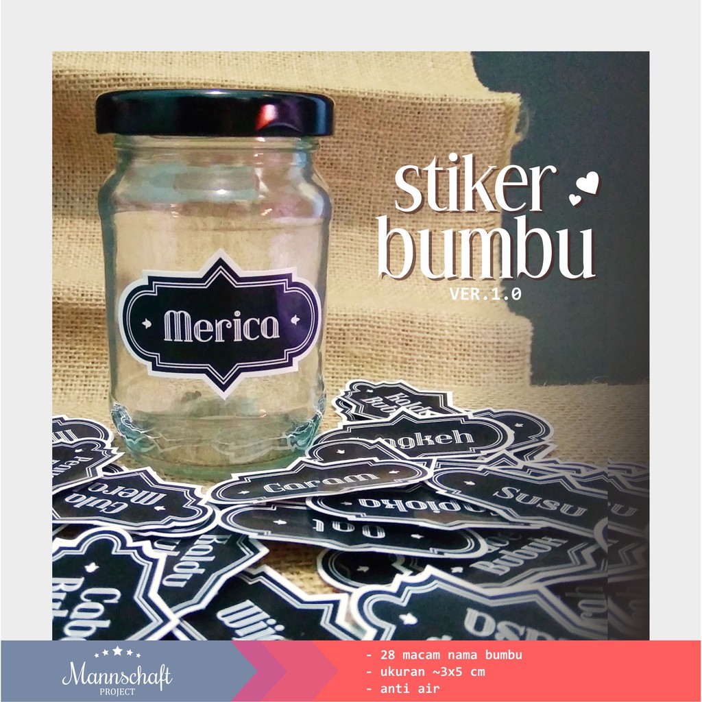 

[MANNSHPRO] Stiker Label Bumbu Dapur / Label Penanda Makanan V. 1