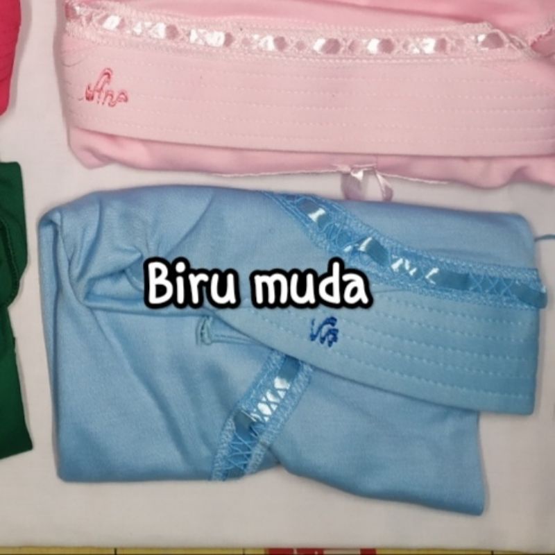 Nalmaar Hijab kerudung jilbab instan serut bergo anak sekolah sd smp sma dan dewasa model serut pita