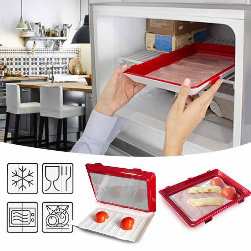 Vacuum try / Food storage / Smart tray / Tempat Makanan Plastik Press