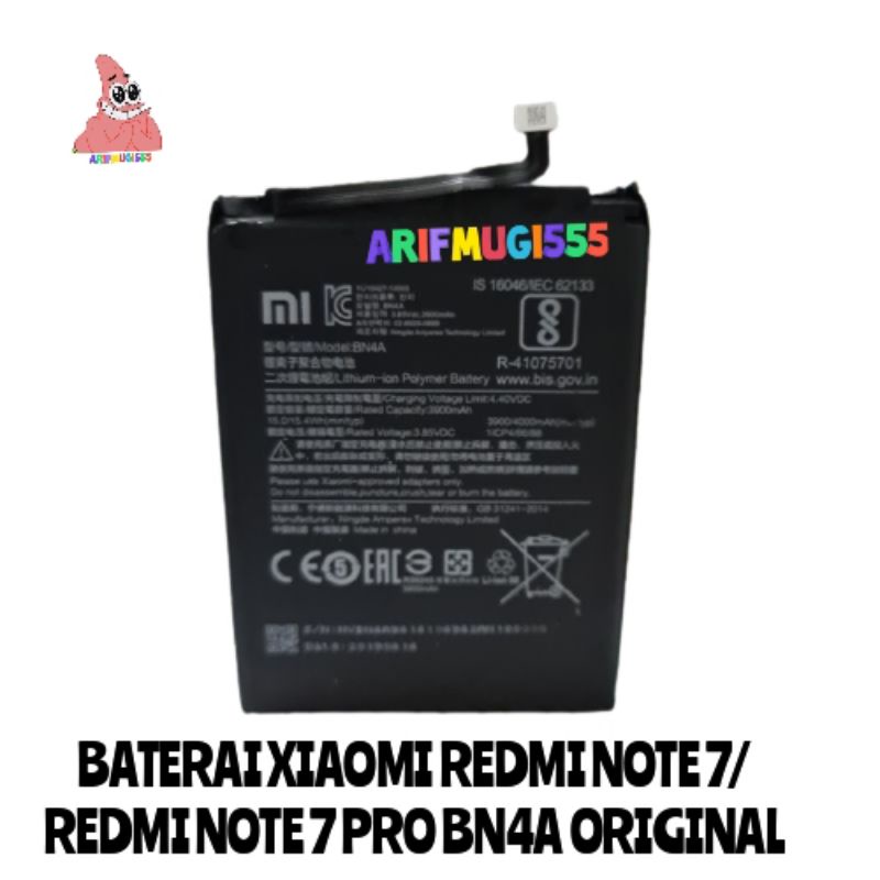 BATTERY BATU BATRAI BATERAI XIAOMI REDMI NOTE 7/NOTE 7 PRO BN4A BN-4A ORIGINAL