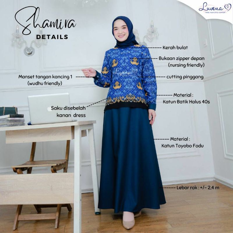 READY StoCK Seragam Korpri Shamira by Luvena Gamis Korpri Terbaru