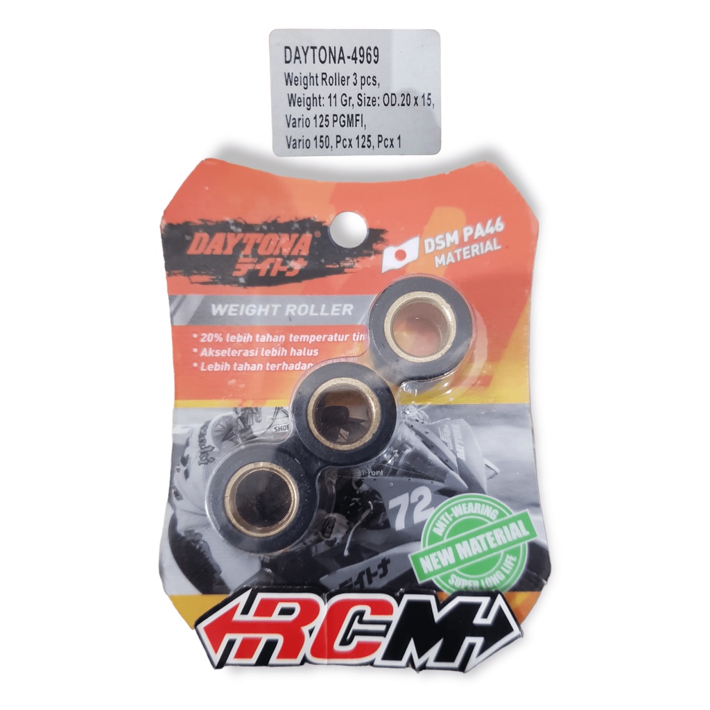 HARGA 1 SET PER 3 BIJI ROLLER ROLER 4969 10GRAM 11 GRAM 11GR 11 GR HONDA ADV VARIO FI 125 150 PCX VESPA PIAGGIO MATIC INJECTION 125 CC LX S 1 2 3 V GET SPRINT PRIMAVERA ORI ORIGINAL DAYTONA ASLI