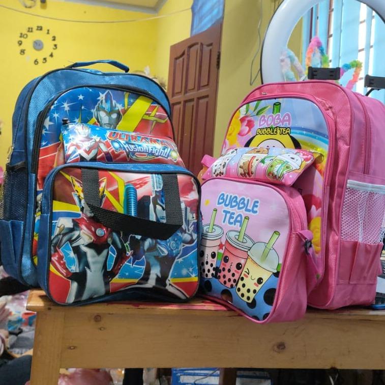 Ransel SD Perempuan Dan Laki-Laki karakter 3 in 1