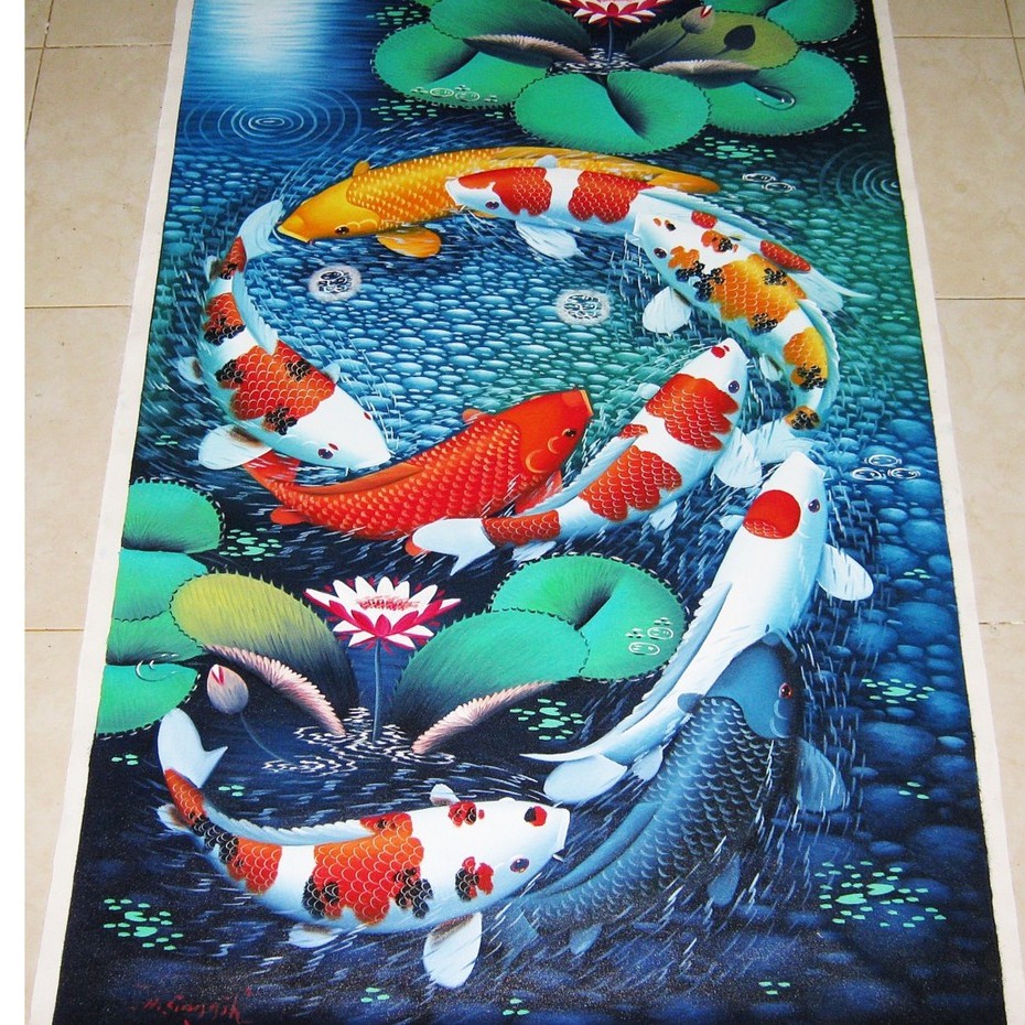 28 Gambar Lukisan Ikan Koi 3d Ikan Center