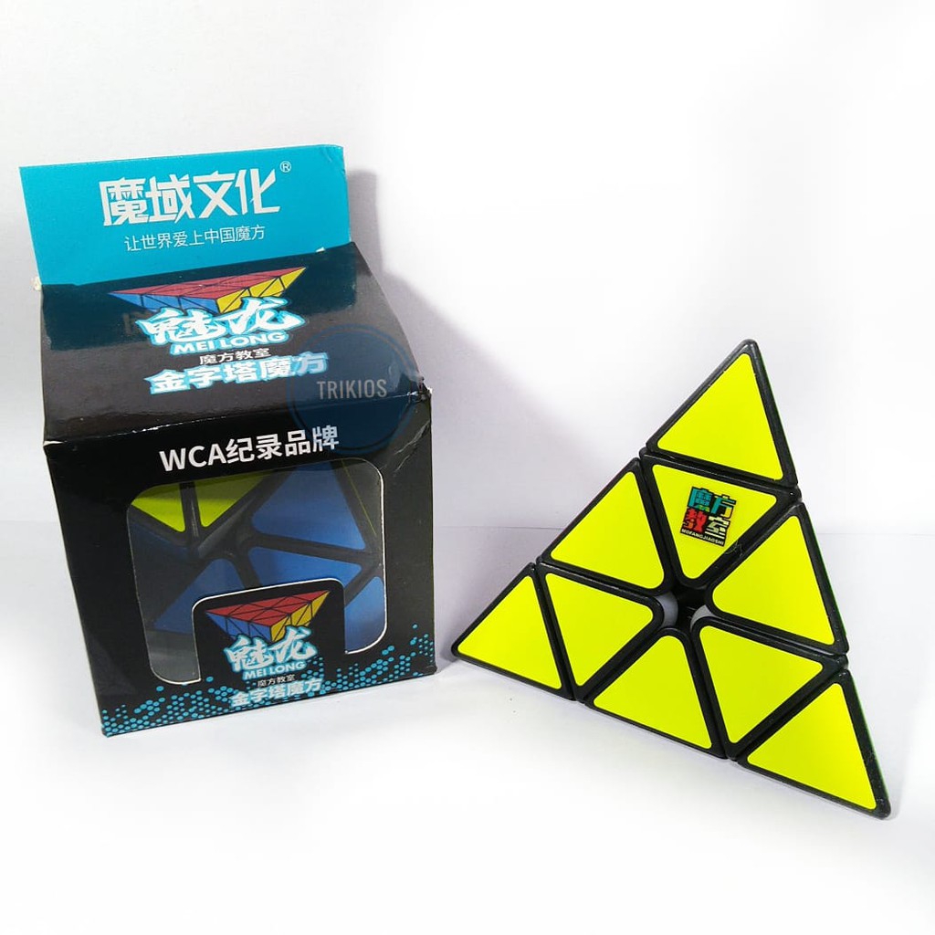 Rubik Pyraminx Moyu Black Base - Rubik Piramida merk Moyu Murah