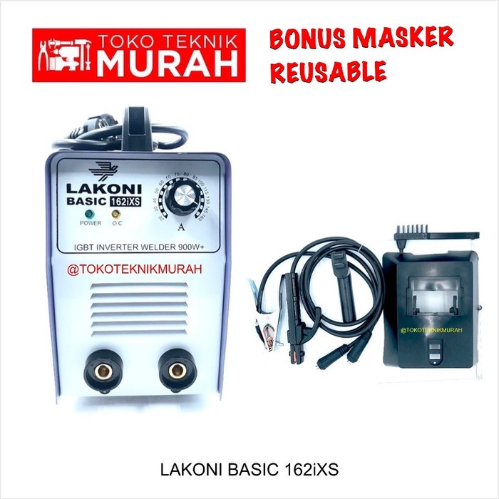 Lakoni Basic 162iXS Mesin Las Inverter Welder 162 iXS Travo Trafo