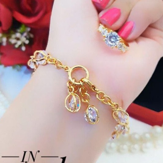 Xuping Set gelang dan cincin Gold 01