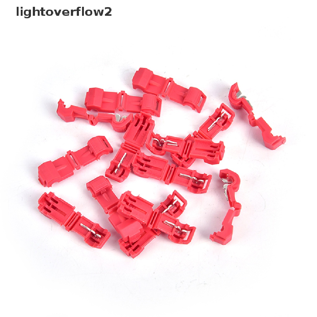 (lightoverflow2) 50pcs Konektor Terminal Kabel Listrik Quick Splice