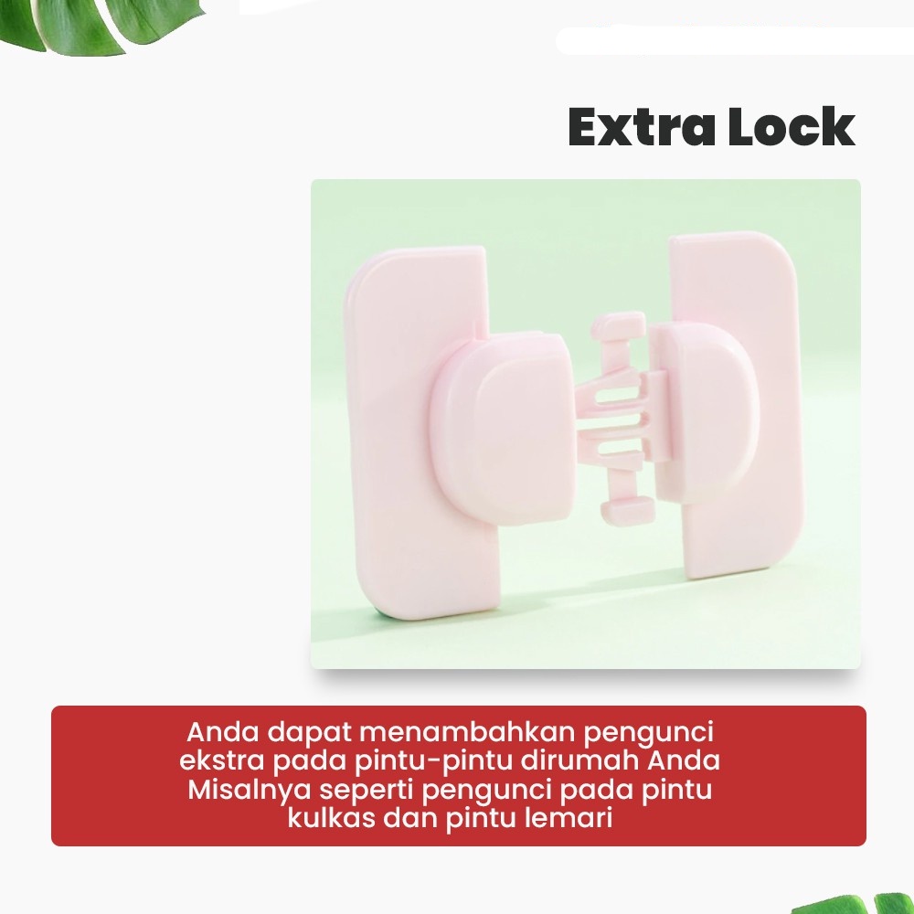 Safety Lock Pengaman Pintu Kulkas Serbaguna Pengunci Pintu Tambahan