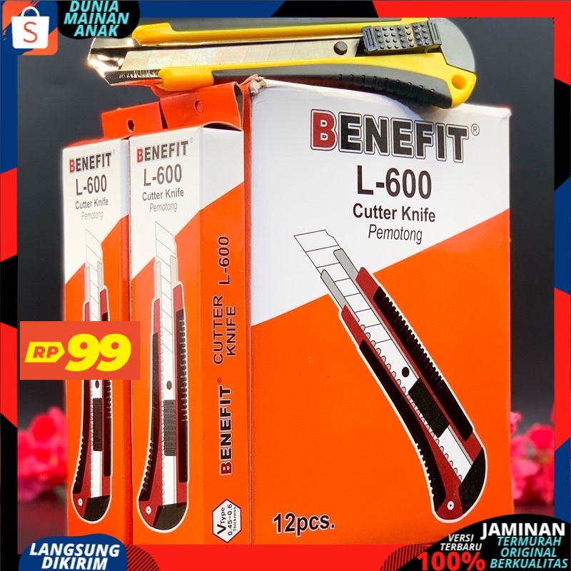 ( PROMO 99 ) Pisau cutter besar BENEFIT L-600 Anti Karat Termurah