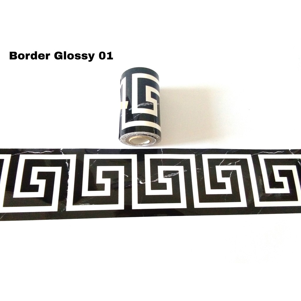 RELIZA WALL BORDERS GLOSSY 10CM X 10METER LIS BORDER MENGKILAT STIKER DINDING