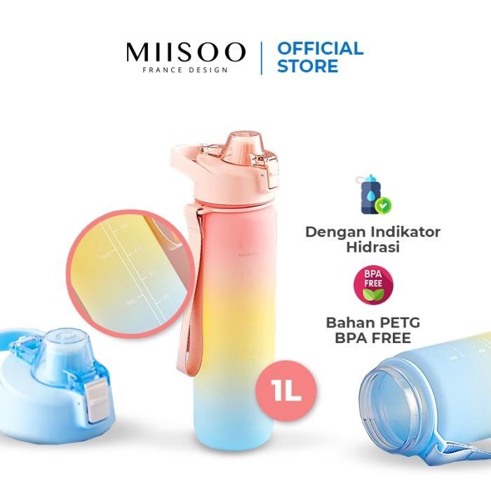 Bekal / Pneumatic Botol Minum Tumbler Botol Motivasi 1000Ml Gradient Gradasi