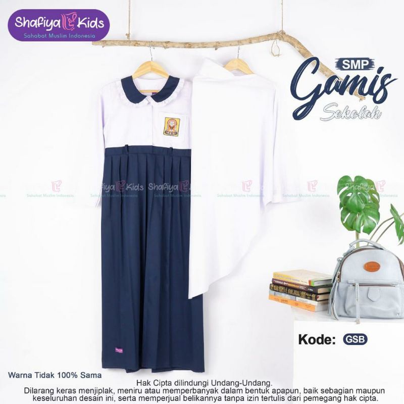 Gamis Seragam Biru Putih / Seragam Gamis SMP