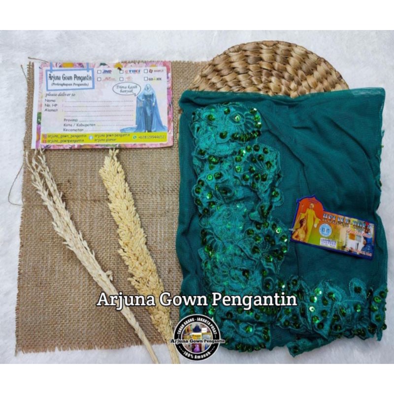 [TERMURAH] Selendang Bordir Payet || selendang akad || Selendang Pengantin Payet-Tosca
