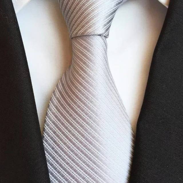 Dasi Panjang soft abu slim 3 inch