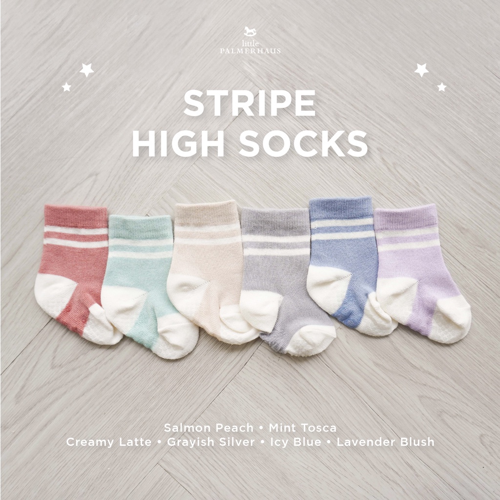 Little Palmerhaus - Stripe High Socks 2.0 / Kaos Kaki (Tersedia varian warna dan ukuran)