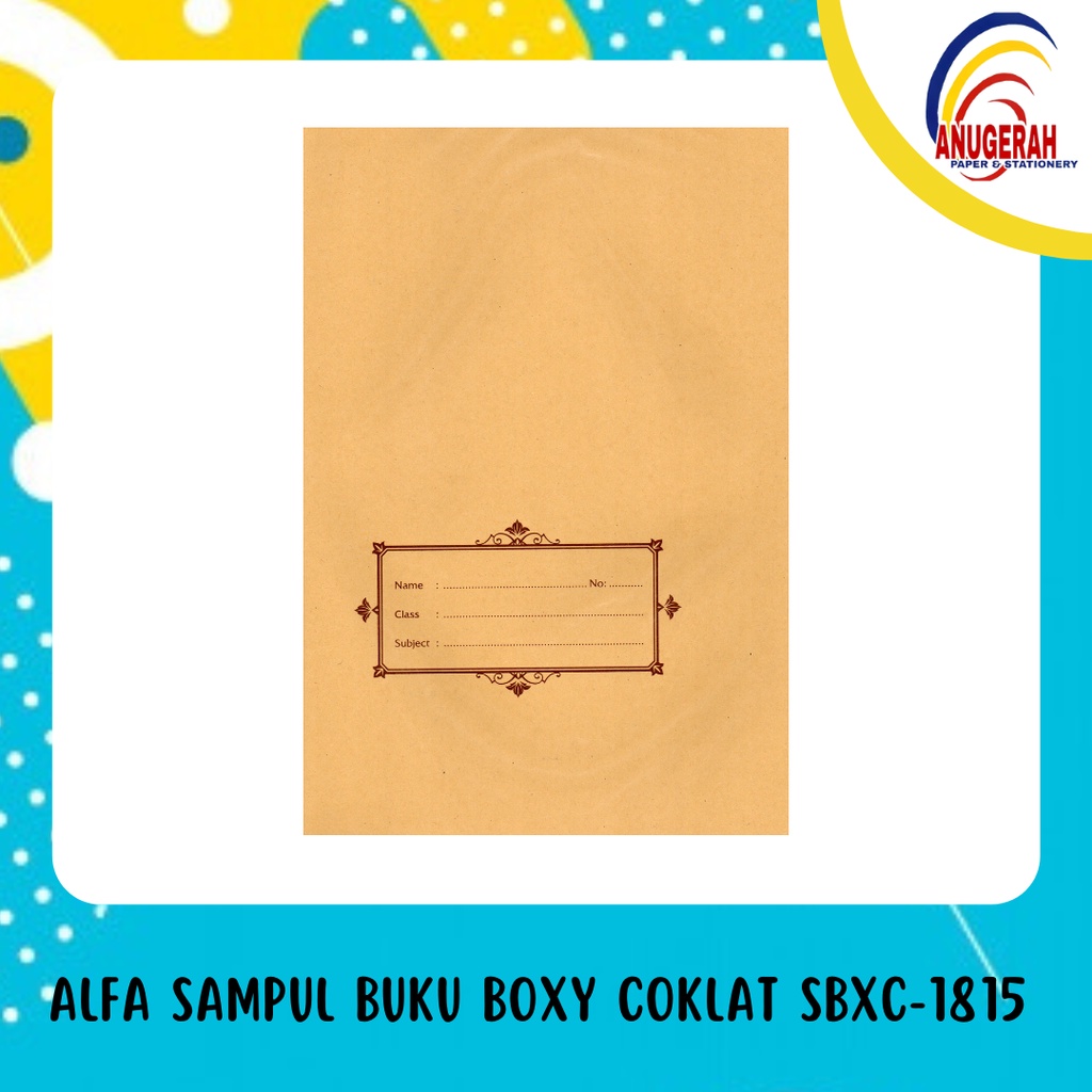 

ALFA SAMPUL BUKU BOXY COKLAT SBXC-1815 (PAK)