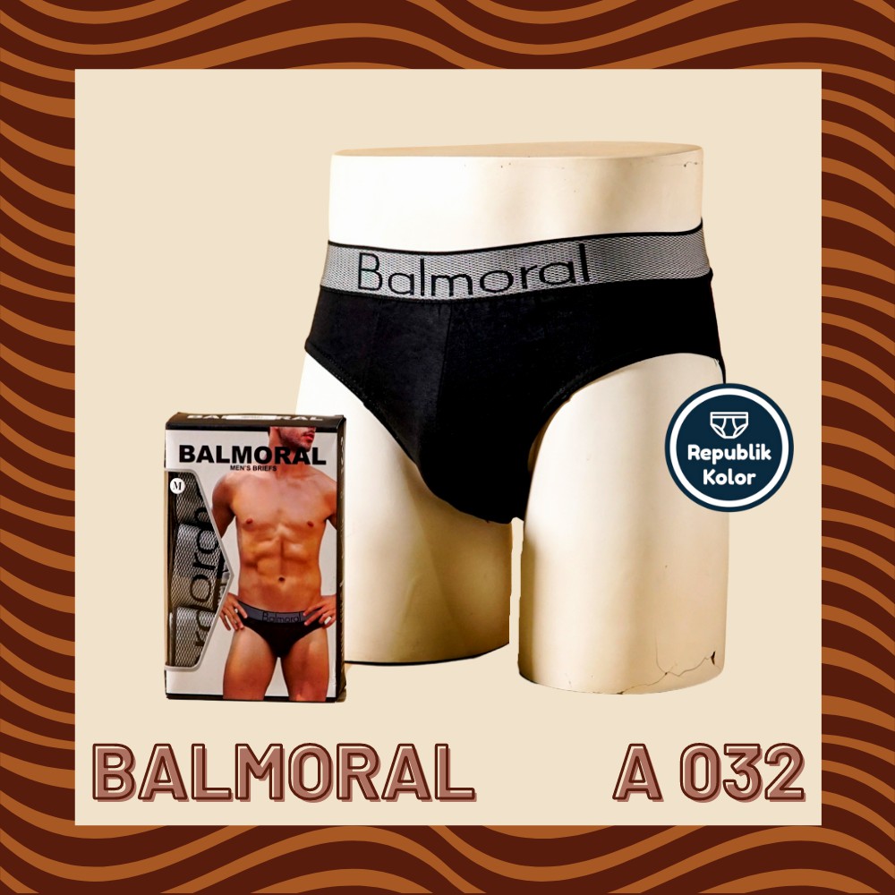 Celana Dalam PRIA BALMORAL A 032 | ISI 3 PCS | Bahan 100% Katun