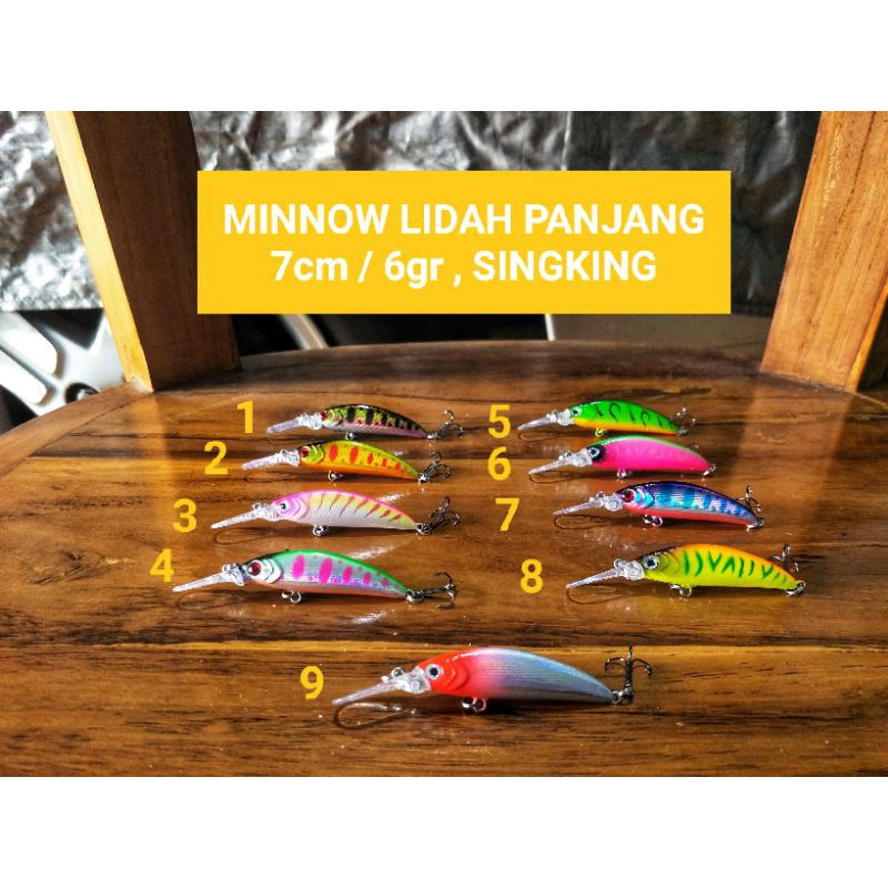 UMPAN CASTING MINNOW LIDAH PANJANG 6,5gr