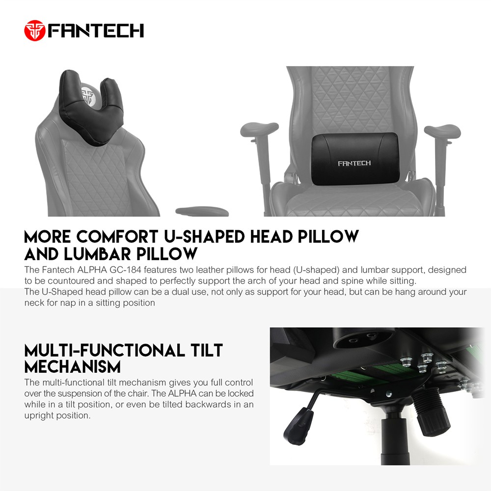 Fantech Kursi Gaming Alpha Gc184 Gaming Chair Shopee Indonesia