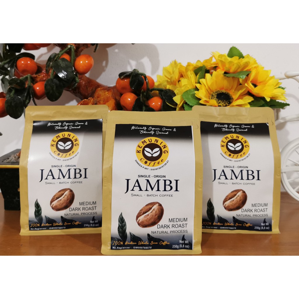 

KEMUNING JAMBI 250g ARABICA SINGLE ORIGIN WHOLE BEAN COFFEE (BIJI KOPI ARABIKA)