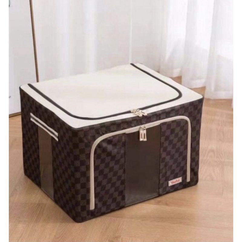 Kotak penyimpanan serbaguna Storage box 66L  motif damier