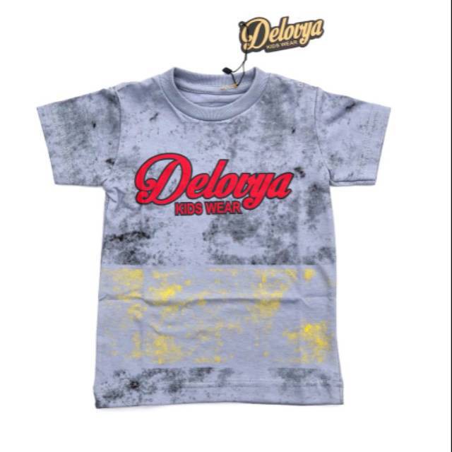 Kaos Anak Premium Delovya Grey
