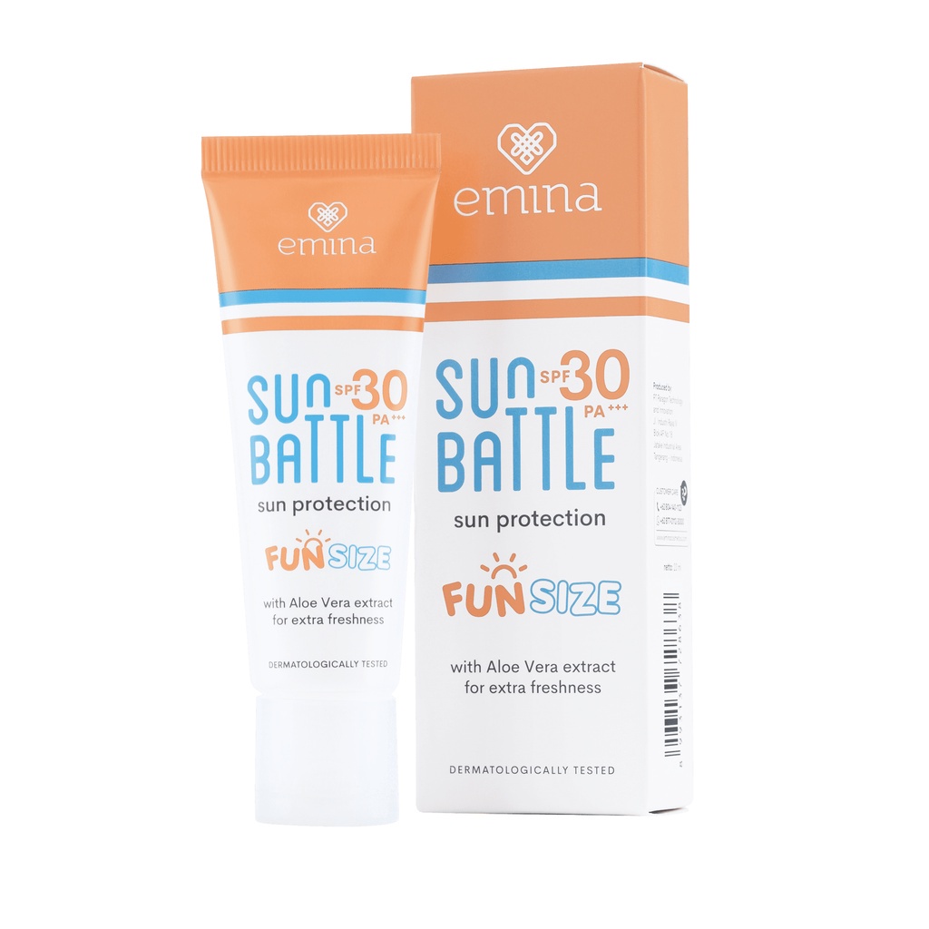 EMINA Sun Battle Sun Protection FUN SIZE SPF 30 23ml (KECIL)