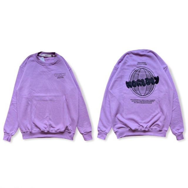 Sweater Crewneck Pria H&M Worldly Lilac