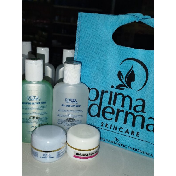 (COD)Skincare BPOM Prima Derma Paket Oily Whitening super glowing