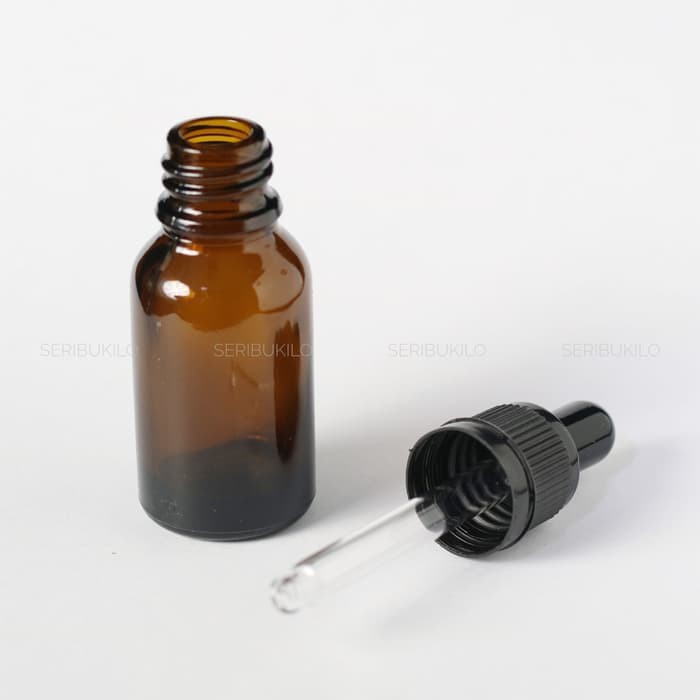 Botol Pipet 15 ml Segel / Botol Kaca Amber 15 ml Pipet Segel