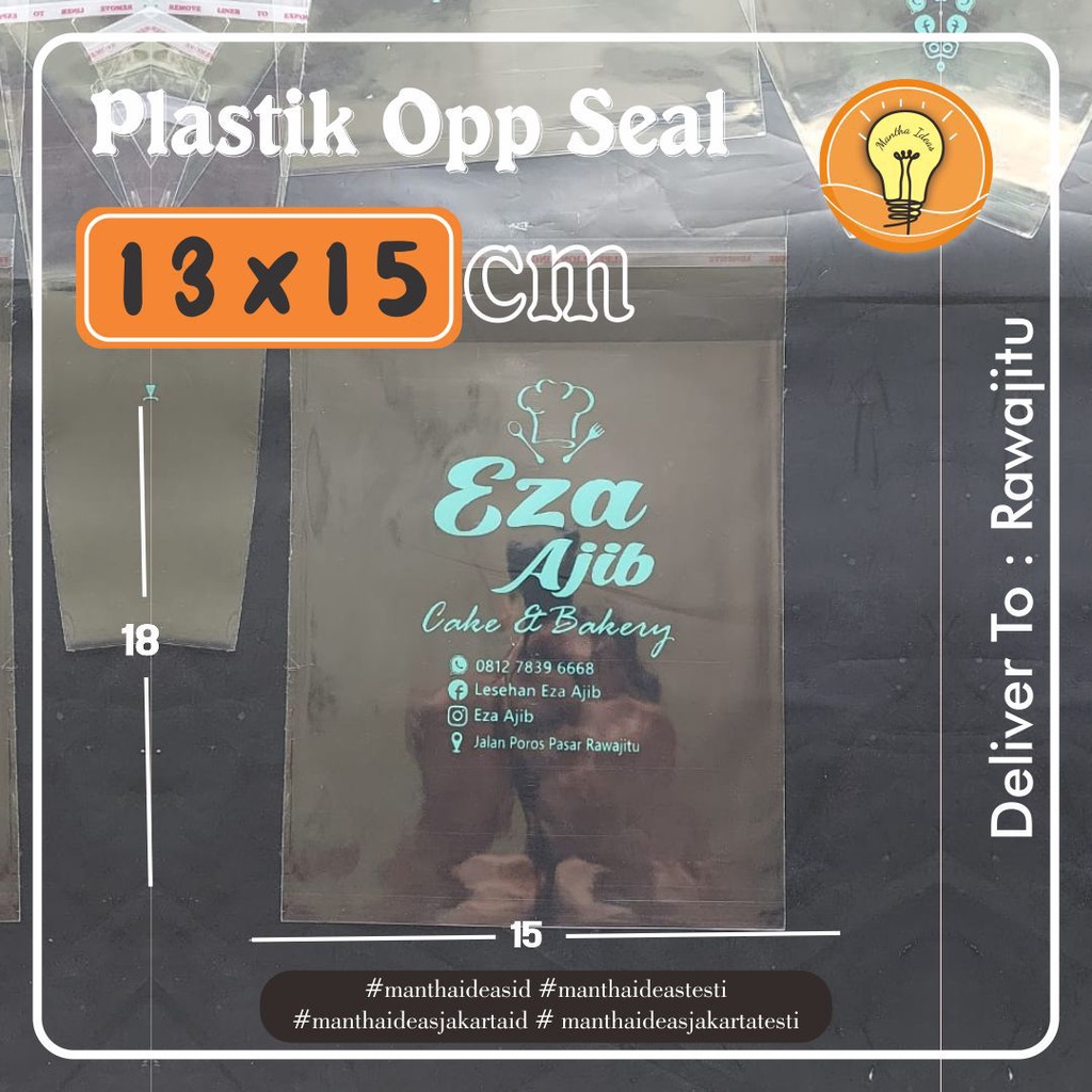 Sablon Plastik Roti OPP 13x15 Sablon Plastik Donat