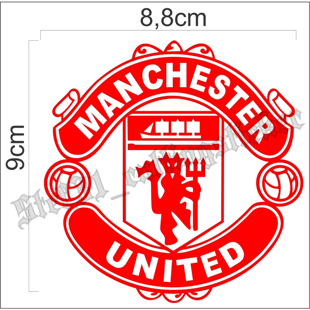 

Stiker cutting logo Manchester United, sticker logo MU