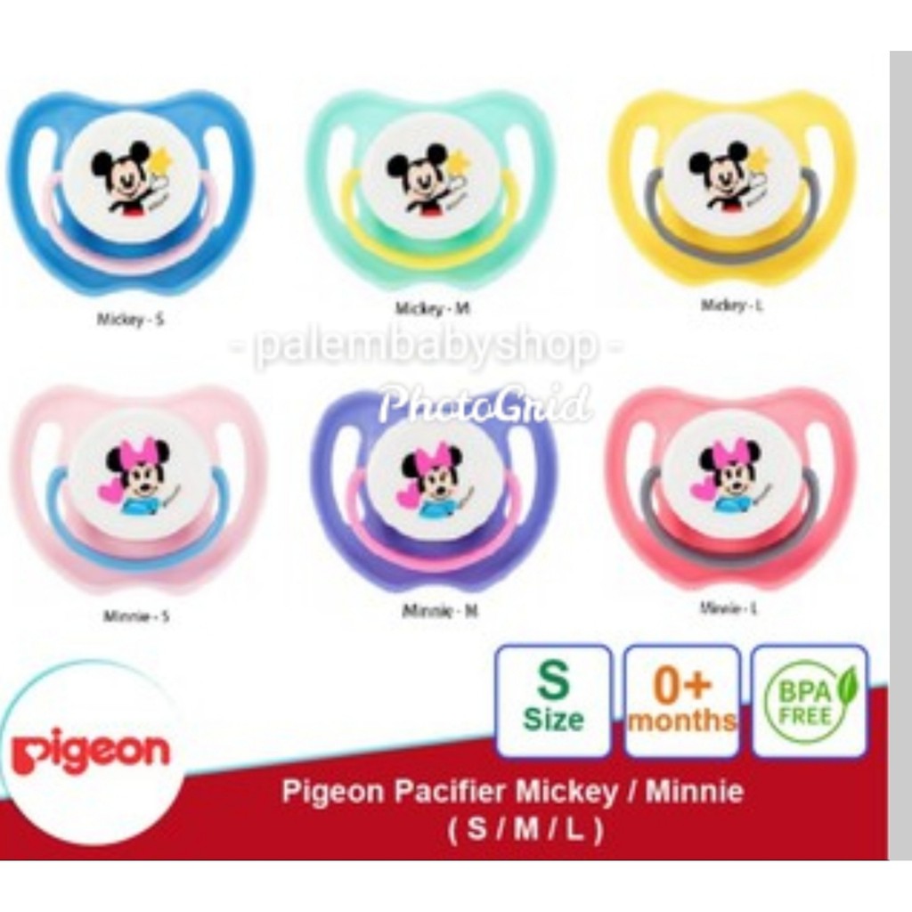 pigeon empeng pacifier mickey and minnie