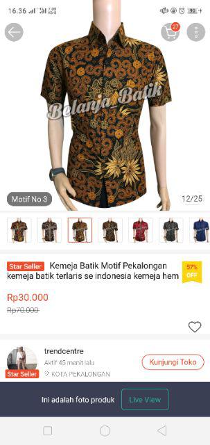 Kemeja Batik Motif Pekalongan Kemeja Batik Terlaris Se Indonesia Kemeja Hem Batik Size M-xl Murah
