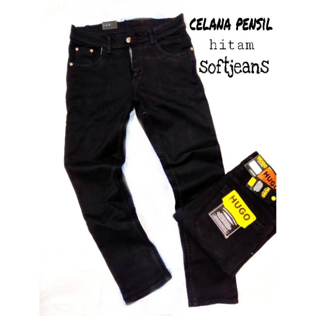 Celana pensil hitam softjeans/pensil hitam skinny slim/pensil hitam softjeans premium