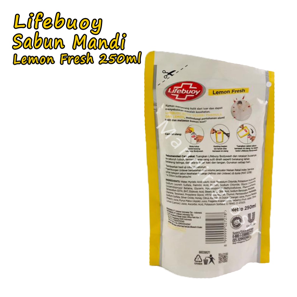 Antibacterial *Lifebouy * Sabun Mandi * Lemon Fresh * 250ml