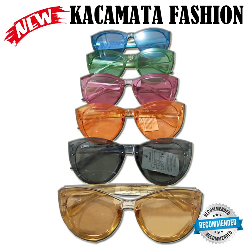 Kacamata Fashion Jelly Transparan Gaya Wanita Pria Sunglasses Murah Multicolor Eye Glasses Terlaris