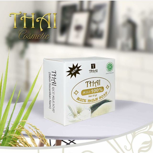 BPOM THAI rice milk soap 50gr / sabun beras susu thai original / goat's milk sabun susu kambing