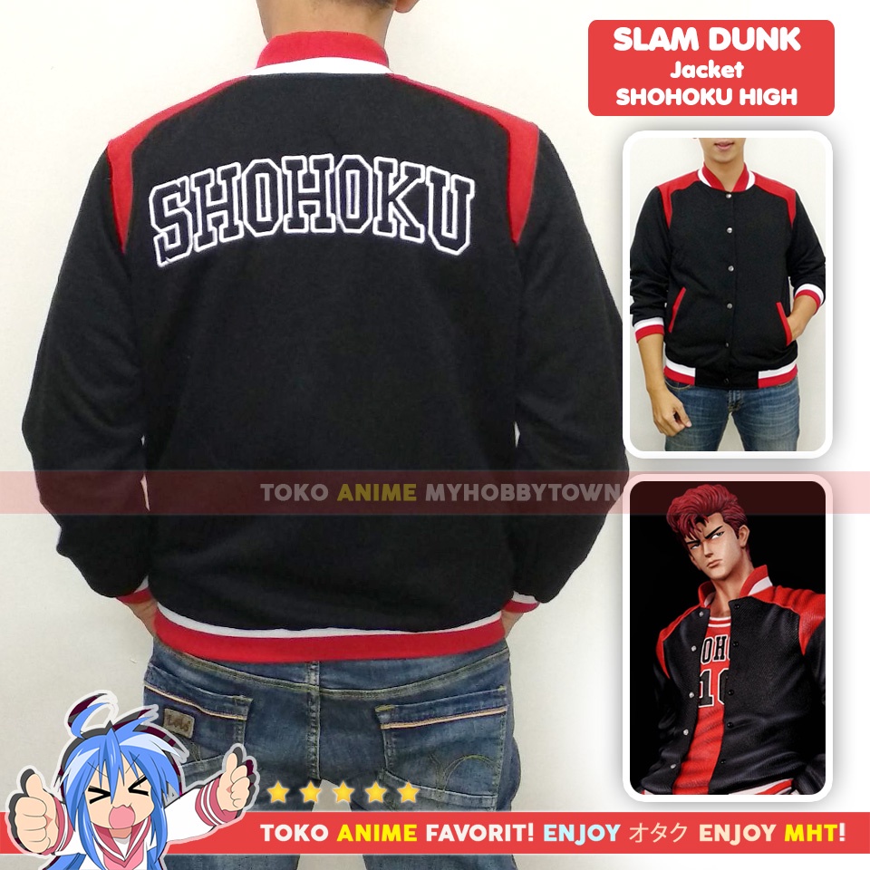 Jaket Hoodie Anime Slam Dunk Shohoku Sakuragi Hanamichi Rukawa Kaede Hisashi Mitsui Gori Cosplay Fashion