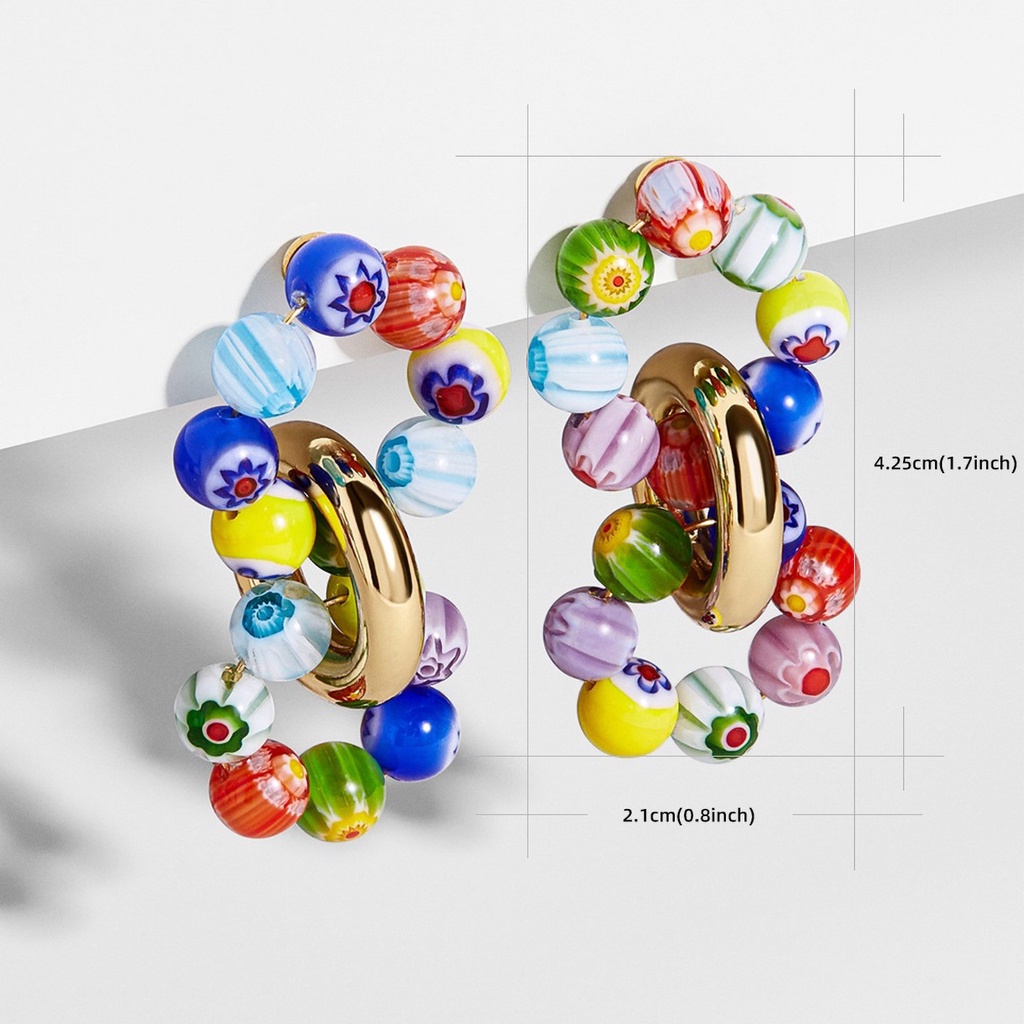 Hu Hu Hu Hu Hu Alat Bantu Pasang Kacamata♡ Anting Stud Bentuk Bulat Besar Aksen Mutiara Imitasi Gaya Bohemian Untuk Aksesoris