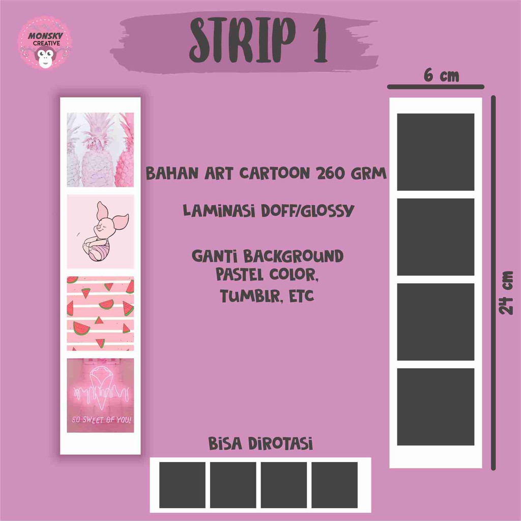 Strip Photo / Cetak Photo Kekinian / Cetak Poto