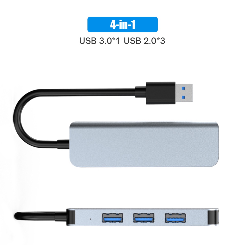 Hub Adapter Mini 4 Port USB 3.0 Kecepatan Tinggi Untuk Laptop / Notebook / PC / Macbook U-Disk