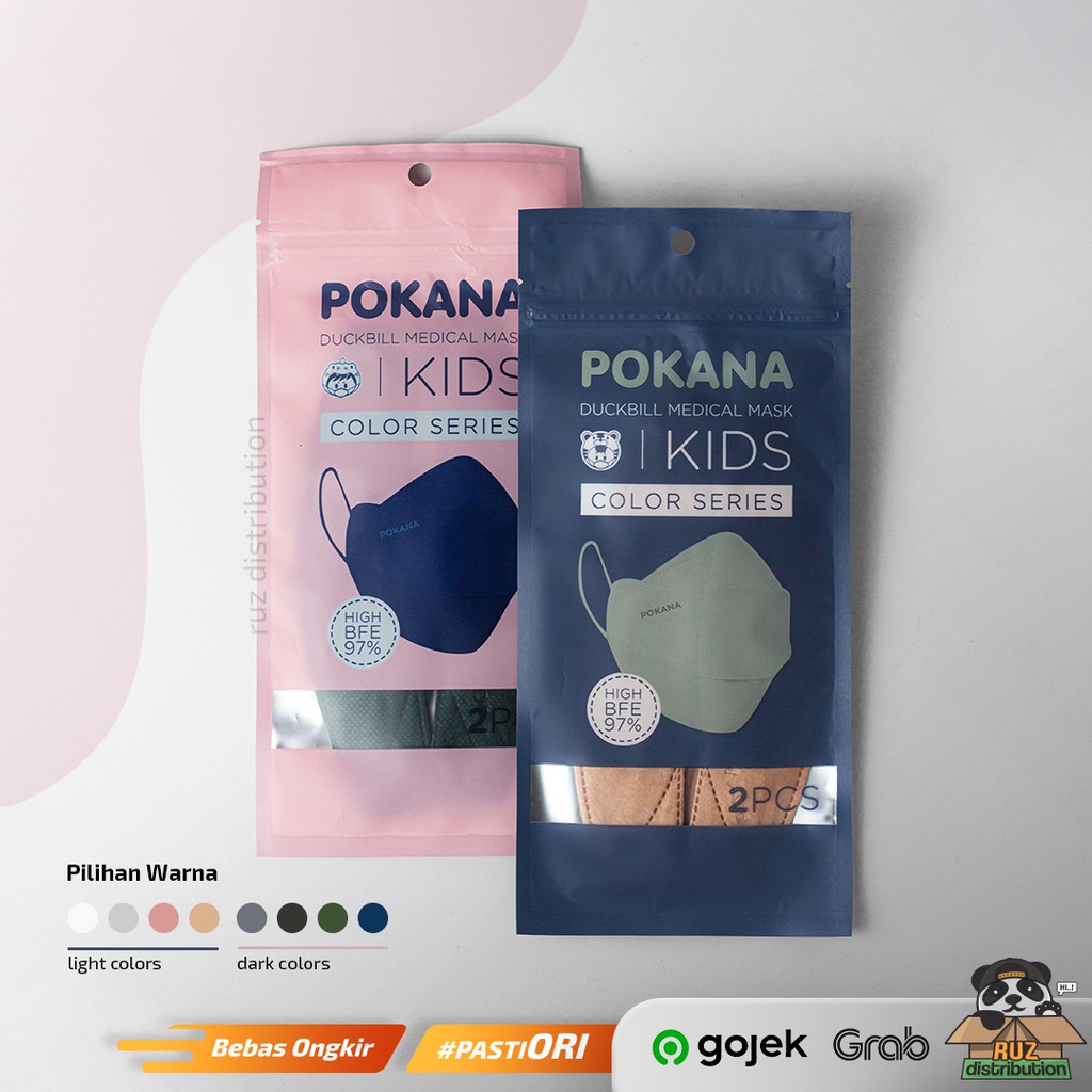 Pokana Duckbill / Medical Mask KIDS Sachet isi 2